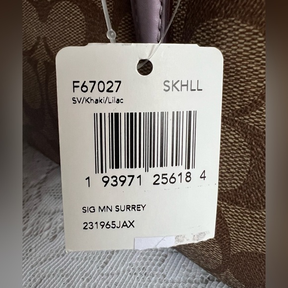 NWT Coach F67027 Mini Surrey Carryall Satchel Crossbody in Signature Canvas - Picture 4 of 5